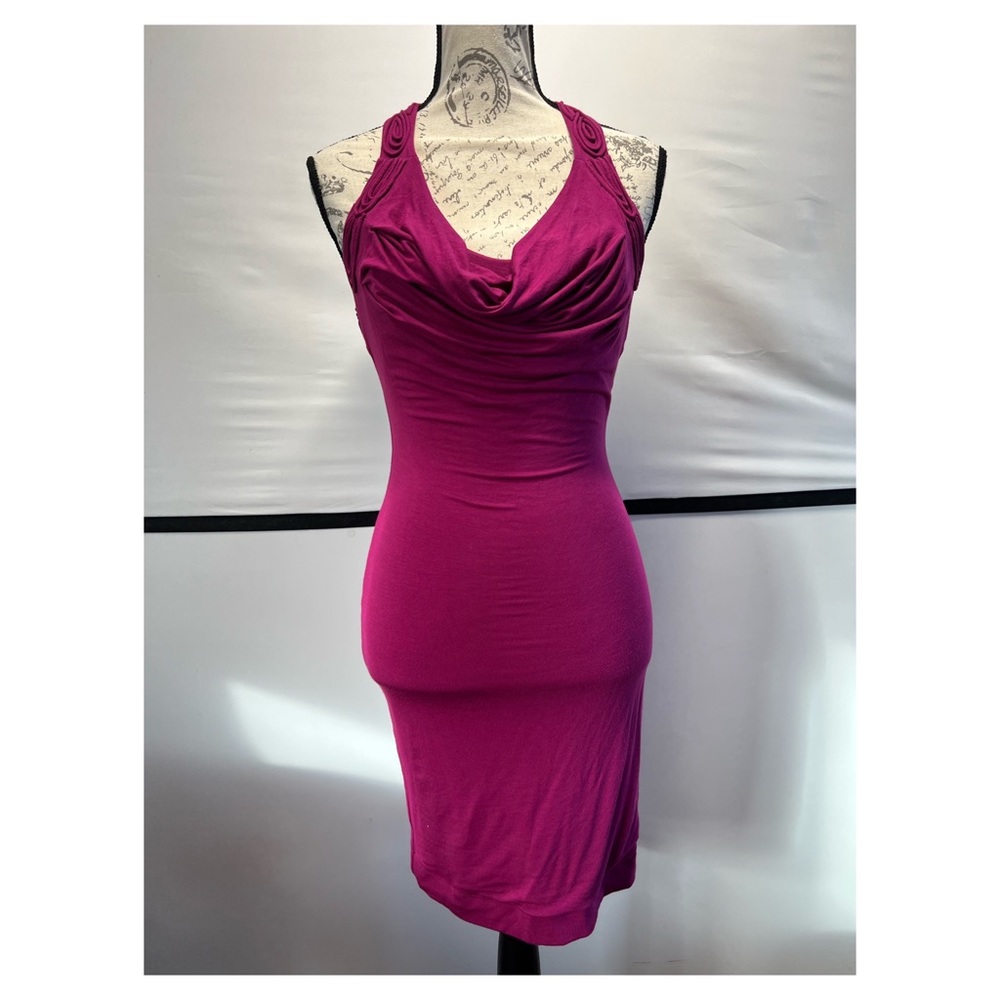 BeBe Drape Neck Sleeveless Bodycon #629323A